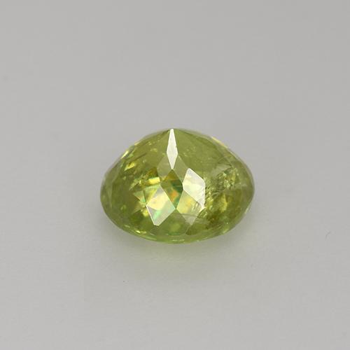 Esfena amarelo natural 1,13ct, corte redondo, VS-SI