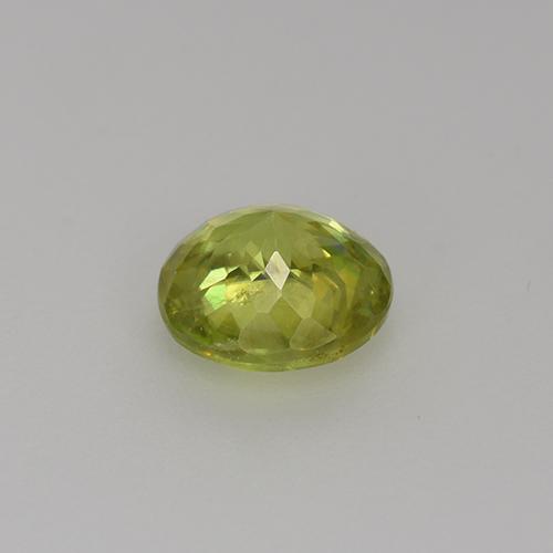 Esfena amarelo natural 0,96ct, corte redondo, VS-SI