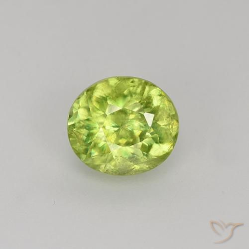 1.00ct Natural Luz amarela Esfena, oval, VS-SI