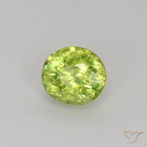 Esfena Luz amarela Natural 1.00ct, oval, VS-SI