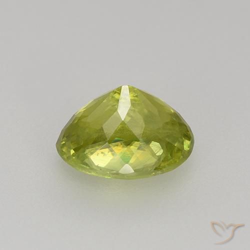 Esfena Limão amarelo Natural 1.18ct, oval, VS-SI