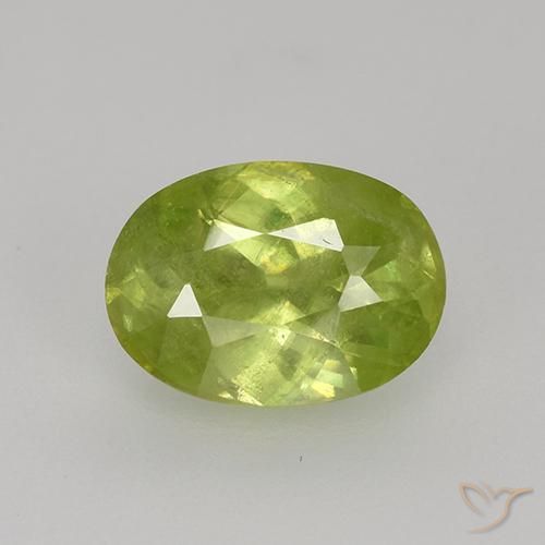 1.19ct Natural Amarelo Limão Brilhante Esfena, oval, VS-SI, Photo A