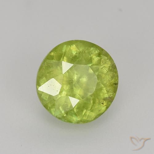 Esfena Luz amarela Natural 1.32ct, Redondo, VS-SI