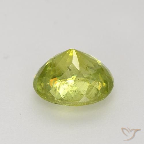 Esfena amarelo médio Natural 1.12ct, oval, VS-SI