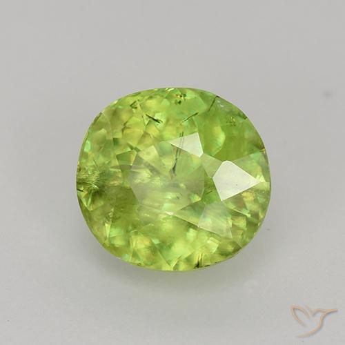 Esfena Verde Médio-Claro Natural 1.32ct, oval, VS-SI