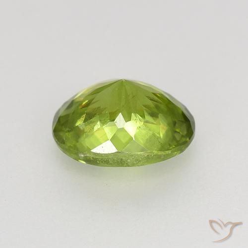 Esfena Verde amarelado vivo Natural 1.08ct, oval, VS-SI
