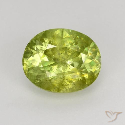 1.19ct Natural Verde Floresta Quente Esfena, oval, VS-SI
