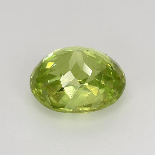 Esfena amarelo natural 1,68ct, corte oval, VS-SI
