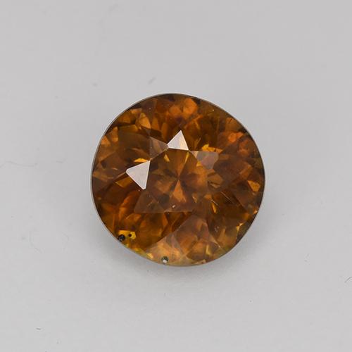 Esfena marrom natural 1,09ct, corte redondo, VS-SI