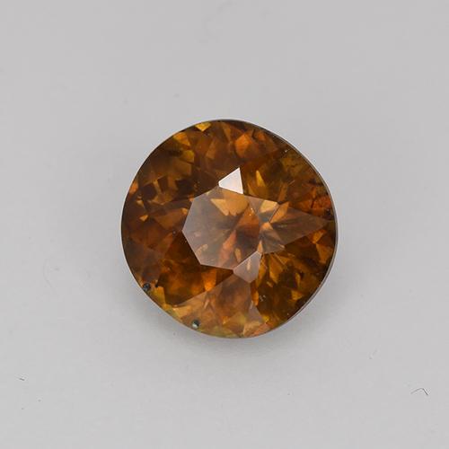 Esfena marrom natural 1,09ct, corte redondo, VS-SI