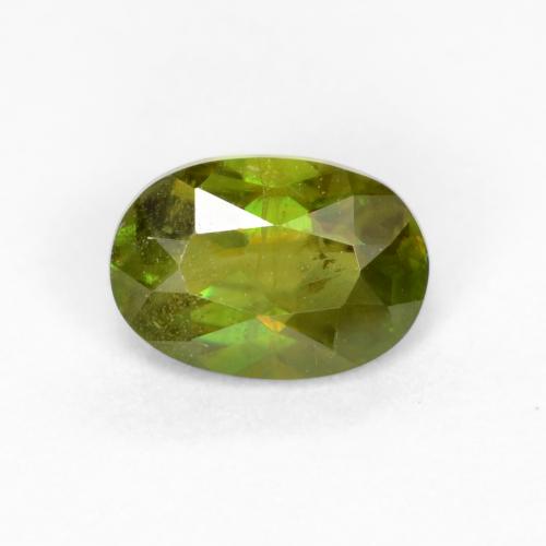 Esfena Verde médio Natural 0.58ct, Corte Oval, VS-SI