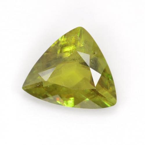 Esfena verde natural 0,46ct, trillion, VS-SI