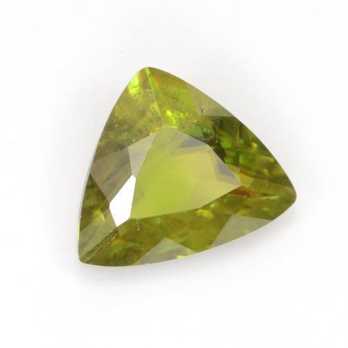 Esfena verde natural 0,46ct, trillion, VS-SI