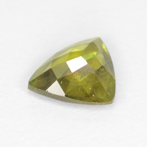 Esfena verde natural 0,46ct, trillion, VS-SI