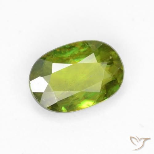 Esfena Verde floresta Natural 0.65ct, oval, VS-SI