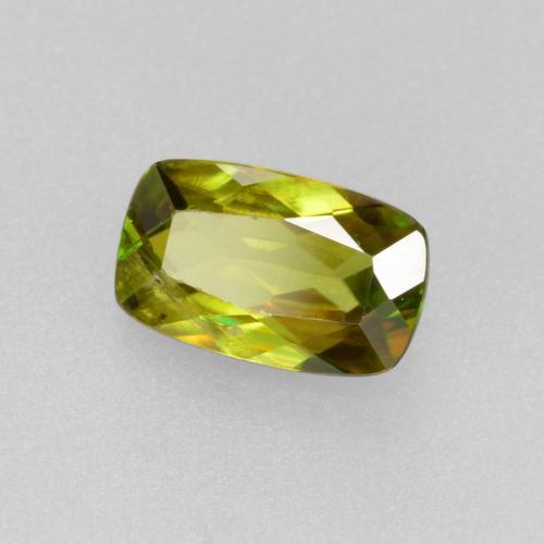 Esfena verde natural 0,50ct, almofada cortada, VS-SI
