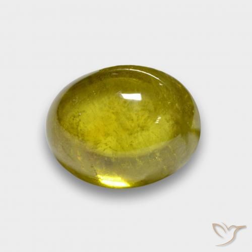 3.44ct Natural Luz amarela Esfena, oval, Translúcido