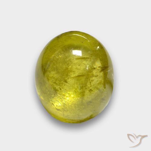 Esfena amarelo médio Natural 3.77ct, oval, Translúcido
