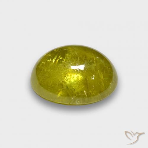 Esfena amarelo médio Natural 3.77ct, oval, Translúcido