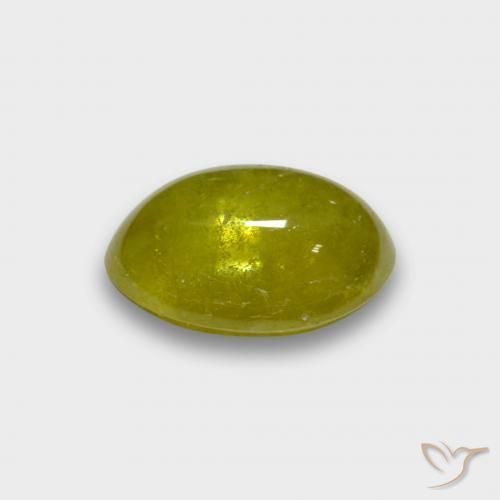 Esfena Amarelo Abacaxi Natural 3.47ct, oval, Translúcido
