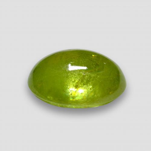 Esfena verde natural 2,64ct, corte oval, transparente