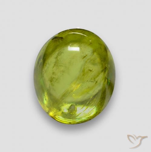 2.23ct Natural Verde oliva Esfena, oval, Transparente