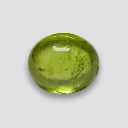 Esfena verde natural 2,12ct, corte oval, transparente