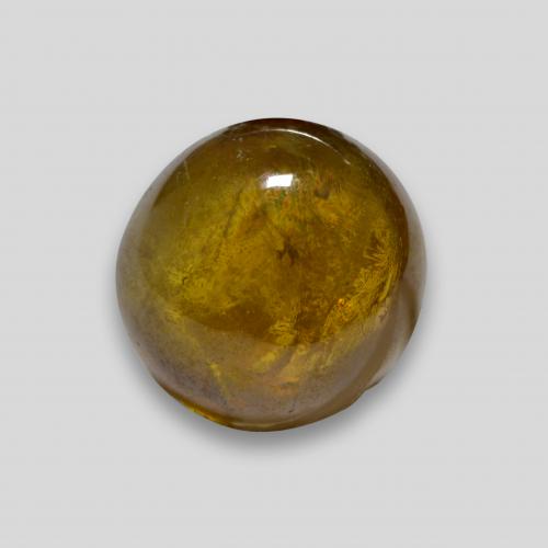Esfena dourado natural 2,78ct, corte oval, transparente