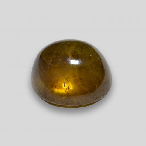 Esfena dourado natural 2,36ct, corte redondo, transparente