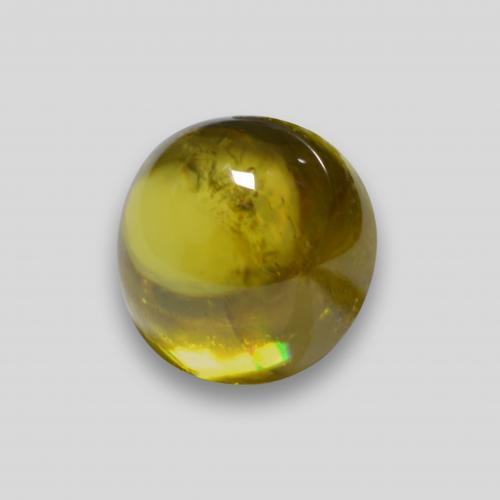 Esfena dourado natural 1,91ct, corte redondo, transparente