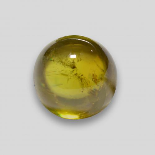 Esfena dourado natural 1,91ct, corte redondo, transparente