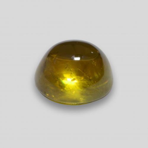 Esfena dourado natural 1,91ct, corte redondo, transparente