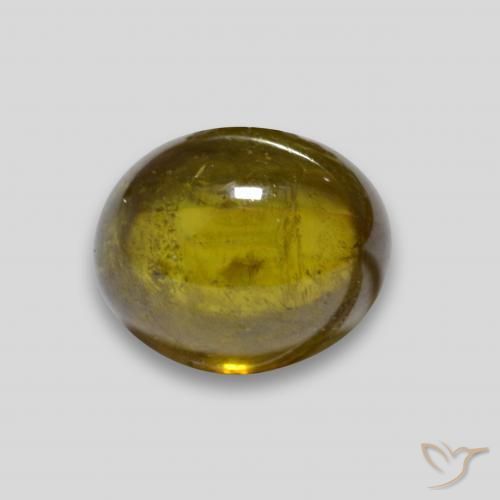 3.33ct Natural ouro escuro Esfena, oval, Transparente