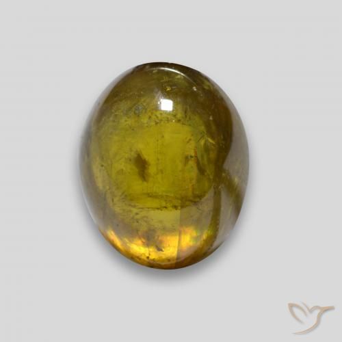 Esfena ouro escuro Natural 3.33ct, oval, Transparente