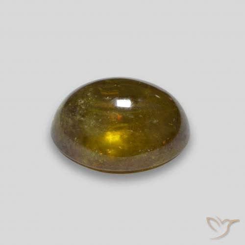 Esfena ouro escuro Natural 3.33ct, oval, Transparente