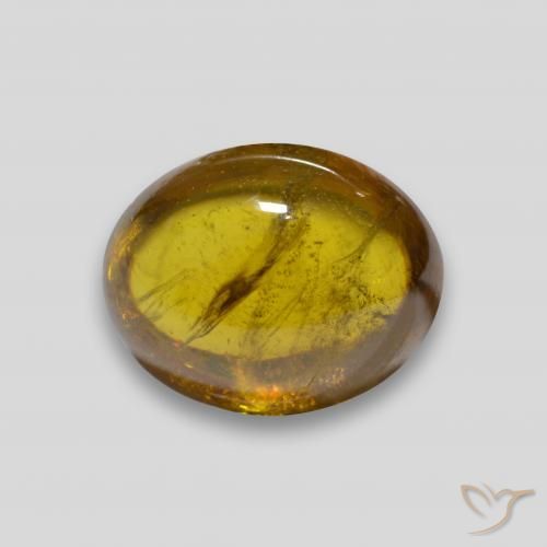 3.01ct Natural ouro escuro Esfena, oval, Transparente