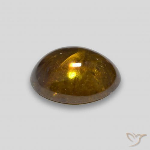Esfena ouro escuro Natural 3.01ct, oval, Transparente
