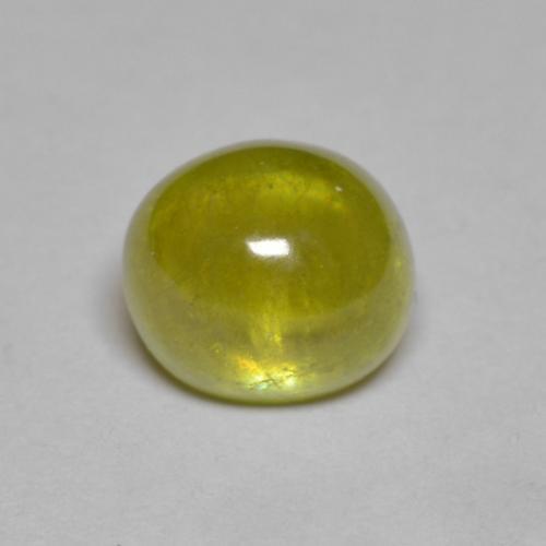 Esfena Limão amarelo Natural 2.84ct, Corte Oval, Transparente
