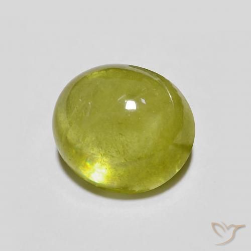 Esfena Luz verde Natural 3.22ct, oval, Transparente