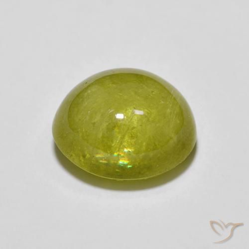 Esfena Luz verde Natural 3.22ct, oval, Transparente