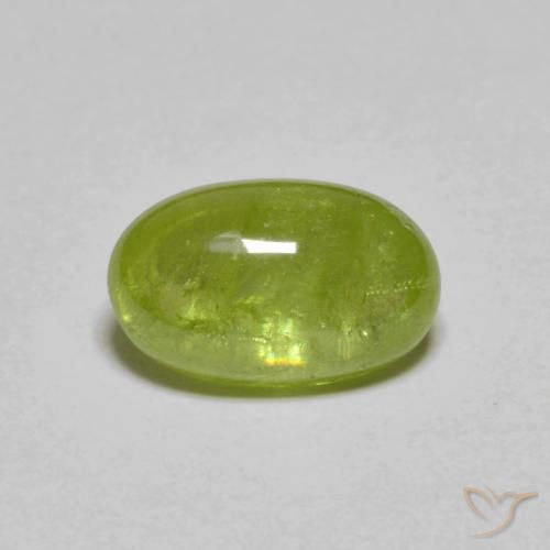 Esfena verde natural 2,33ct, corte oval, translúcido