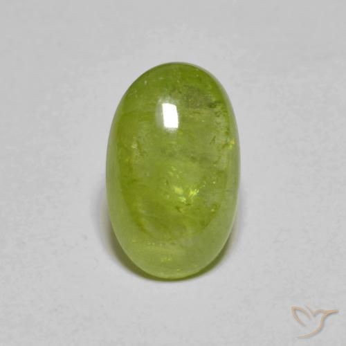 Esfena verde natural 2,33ct, corte oval, translúcido