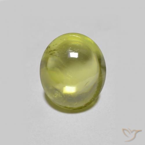 1.57ct Natural Medium Light Green Esfena, oval, Transparente