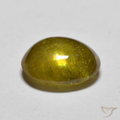 Esfena Marrom Dourado Profundo Natural 2.59ct, oval, Translúcido