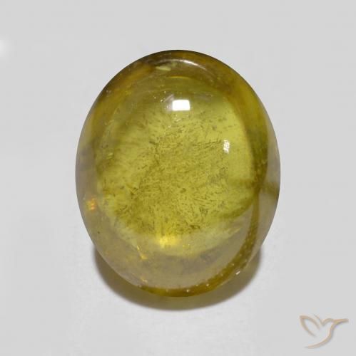 Esfena Ouro Terroso Natural 2.90ct, oval, Translúcido
