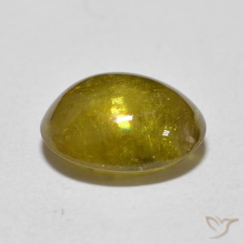 Esfena Ouro Terroso Natural 2.90ct, oval, Translúcido