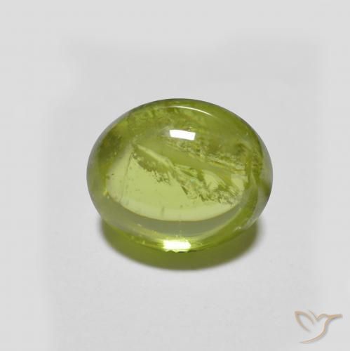 Esfena verde natural 1,59ct, corte oval, translúcido