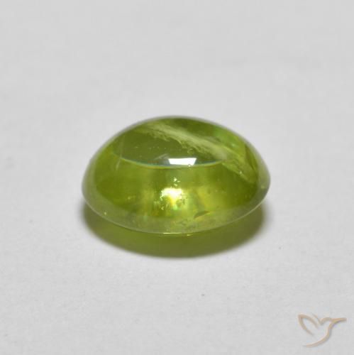 Esfena verde natural 1,59ct, corte oval, translúcido