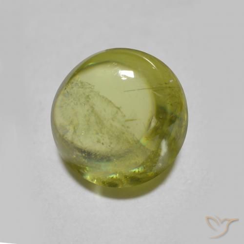 Esfena Verde amarelado vivo Natural 1.68ct, Redondo, Transparente
