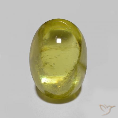 Esfena verde natural 4,43ct, corte oval, translúcido